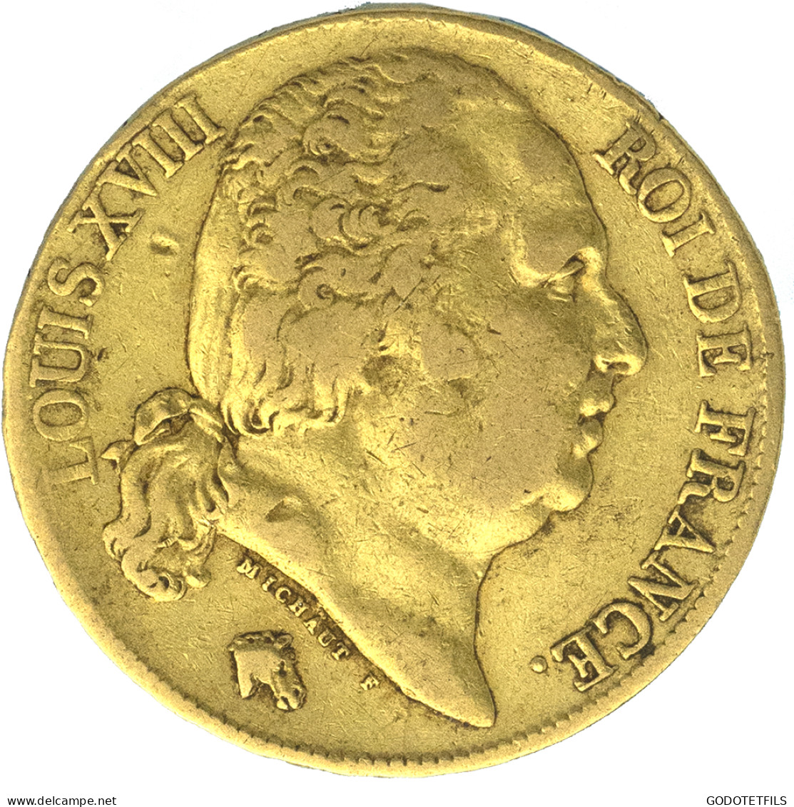 Louis XVIII-20 Francs 1818 Paris - 20 Francs (gold)