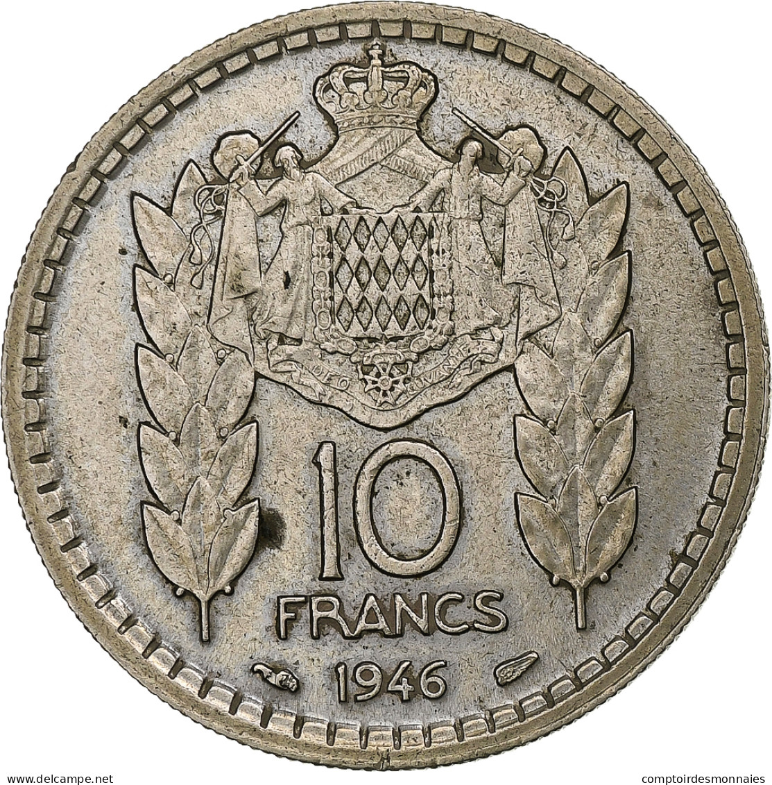 Monaco, Louis II, 10 Francs, 1946, Cupro-nickel, TTB+, Gadoury:MC136, KM:123 - 1922-1949 Louis II.