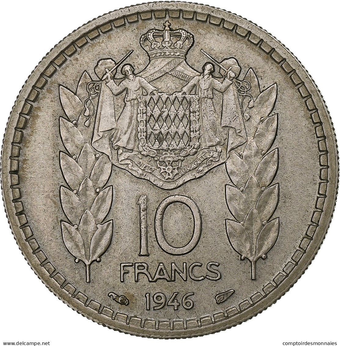 Monaco, Louis II, 10 Francs, 1946, Cupro-nickel, TTB+, Gadoury:MC136, KM:123 - 1922-1949 Louis II.