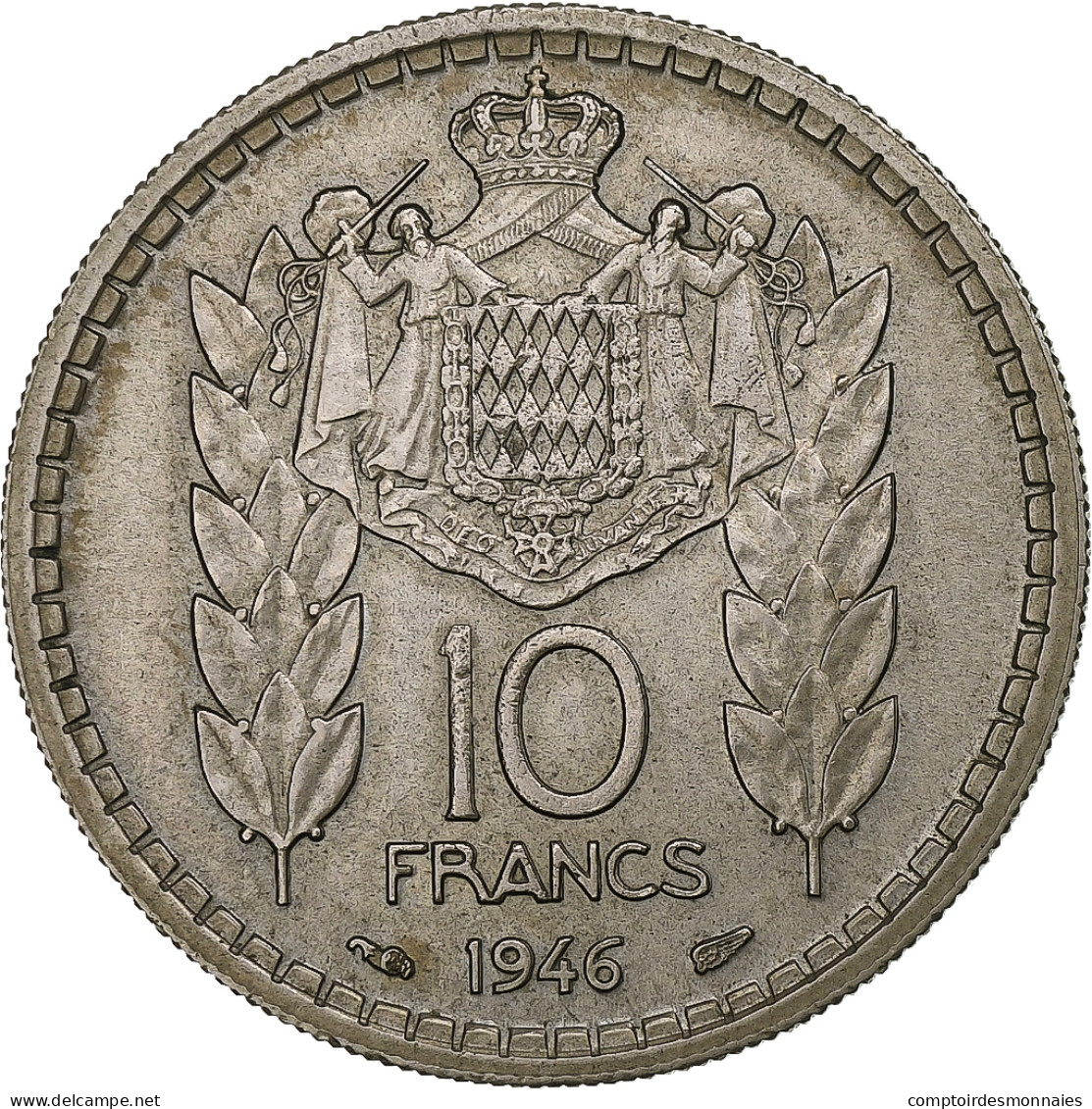 Monaco, Louis II, 10 Francs, 1946, Cupro-nickel, TTB+, Gadoury:MC136, KM:123 - 1922-1949 Louis II