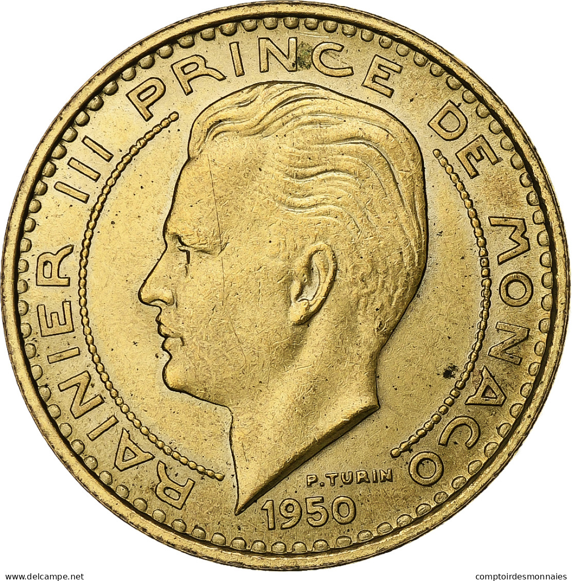 Monaco, Rainier III, 50 Francs, Cinquante, 1950, Bronze-Aluminium, TTB+ - 1949-1956 Alte Francs