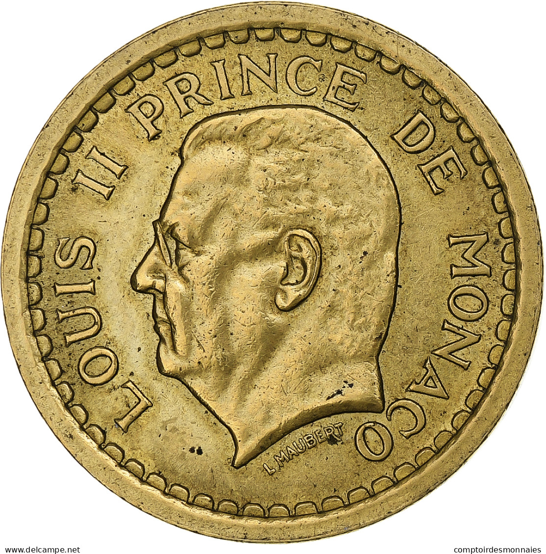 Monaco, Louis II, 2 Francs, 1943, Bronze-Aluminium, TTB+, Gadoury:MC134, KM:121a - 1922-1949 Louis II