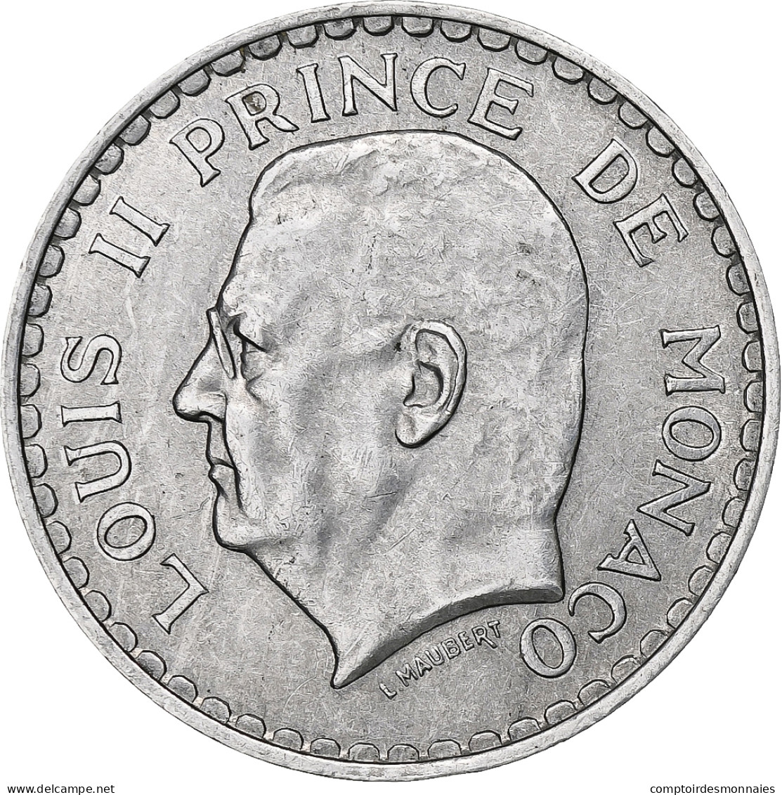 Monaco, Louis II, 5 Francs, 1945, Aluminium, TTB+, Gadoury:MC135, KM:122 - 1922-1949 Luigi II