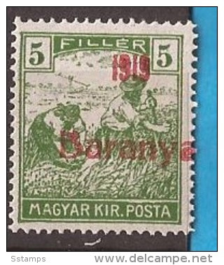 1919  4-7    BARANYA  UNGARN SERBIA JUGOSLAVIJA OVERPRINT  INTERESSANT  - TYP II NEVER HINGED - Baranya