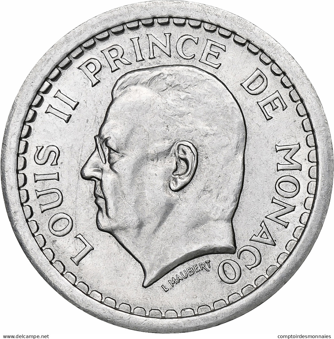 Monaco, Louis II, 2 Francs, 1943, Aluminium, SUP, Gadoury:MC133, KM:121 - 1922-1949 Louis II