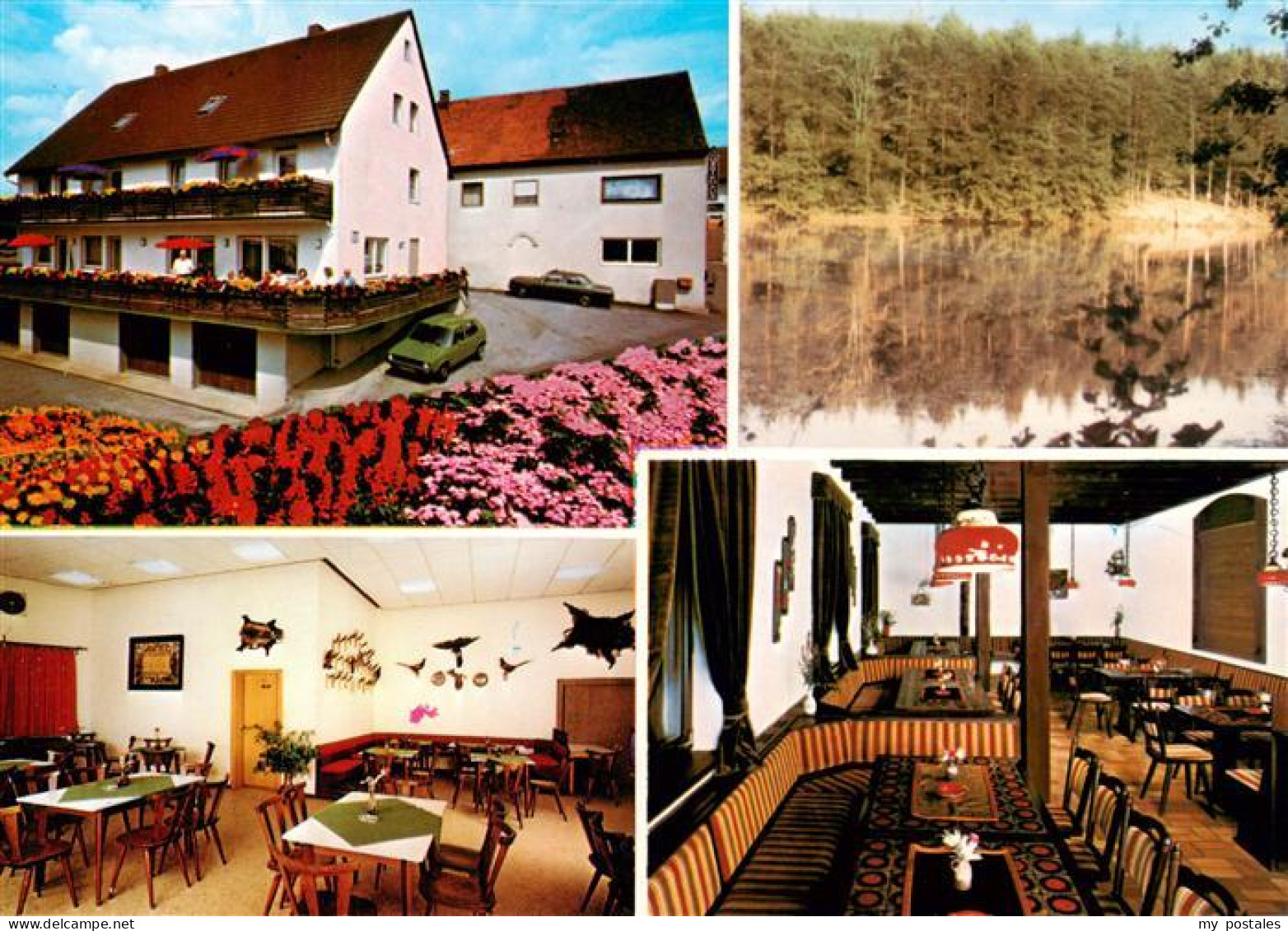 73910939 Feuchtwangen Gasthof Pension Am Forst Gastraeume Waldpartie - Feuchtwangen