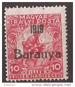 6 - 24.  1919  15-7   BARANYA  UNGARN SERBIA JUGOSLAVIJA OVERPRINT  - B. TYP. II. INTERESSANT  - TYP II NEVER HINGED - Baranya