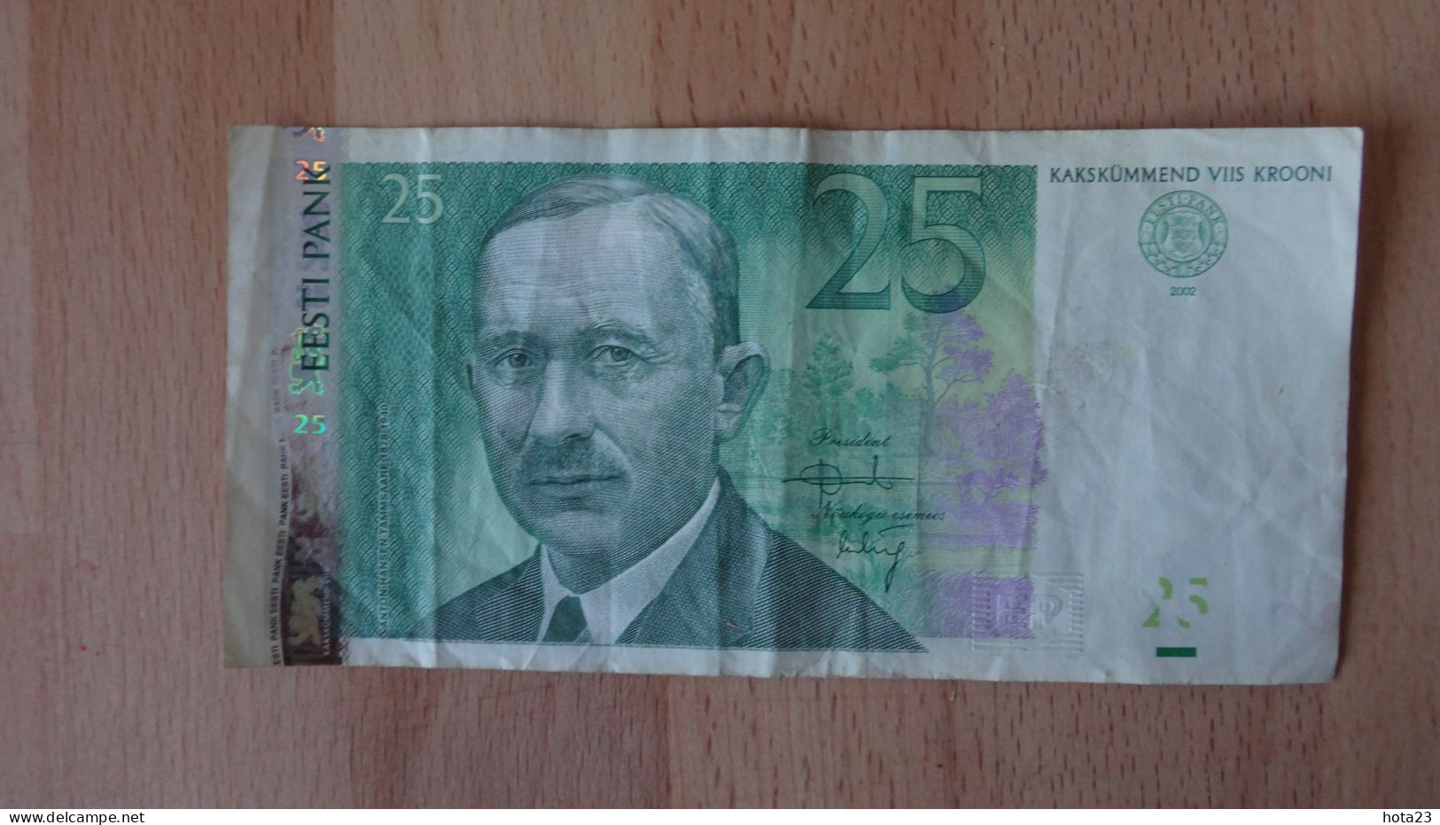(!)  2002 ESTONIA , Estland  25 KROONI   EURO  Circulated - Estonie