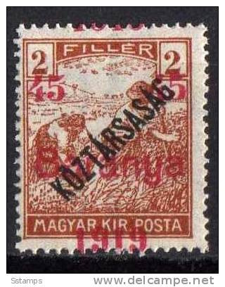 6-24  JUGOSLAVIA 1919 UNGARN BARANYA OVERPRINT Moved ERROR. - B--  TYP  II. NEVER HINGED INTERESSANTE - Baranya