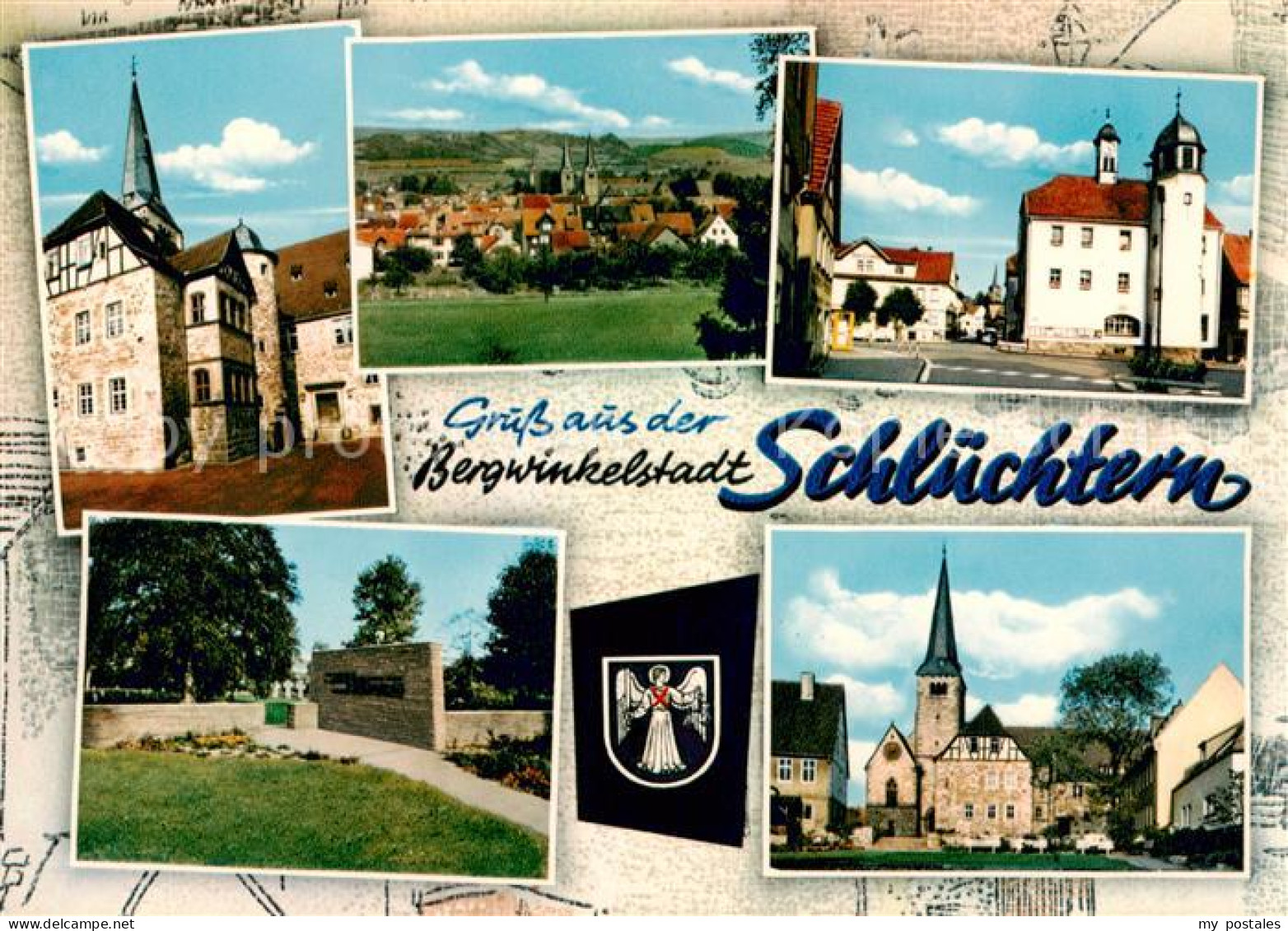 73871043 Schluechtern Schloss Panorama Kirche Park  Schluechtern - Schlüchtern