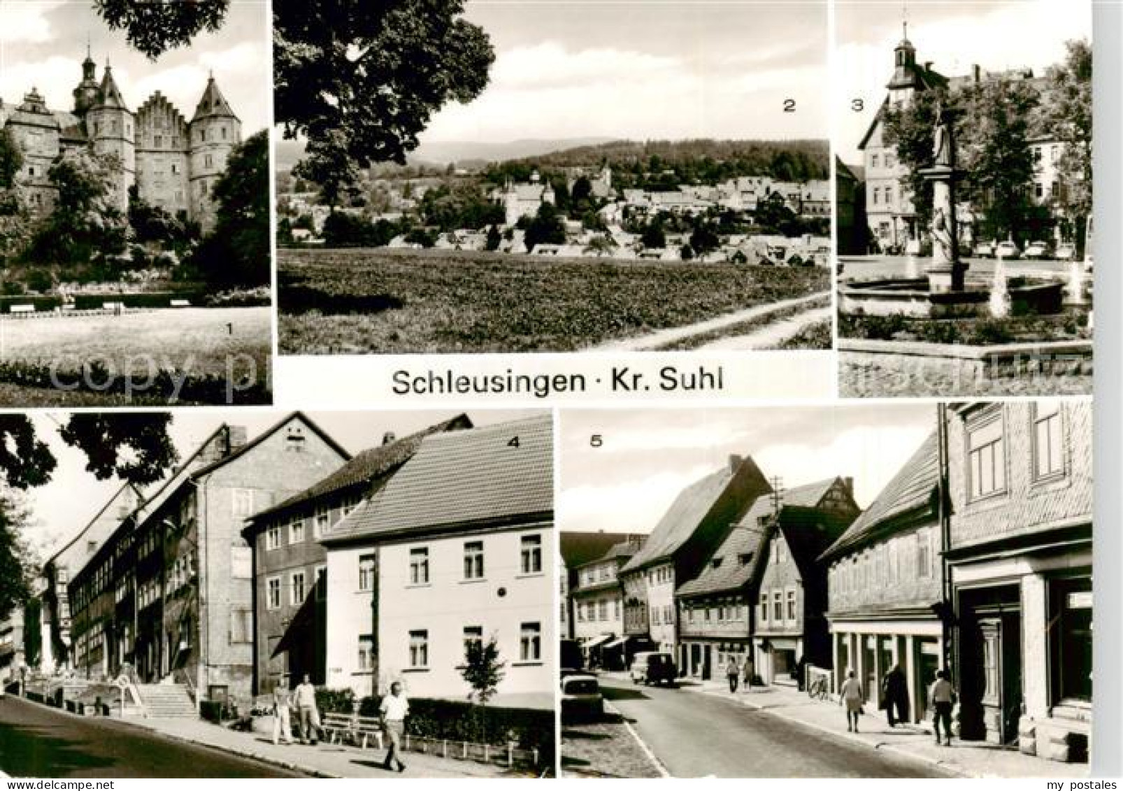 73871030 Schleusingen Schloss Bertholdsburg Teilansicht Marktplatz Mit Rathaus E - Schleusingen