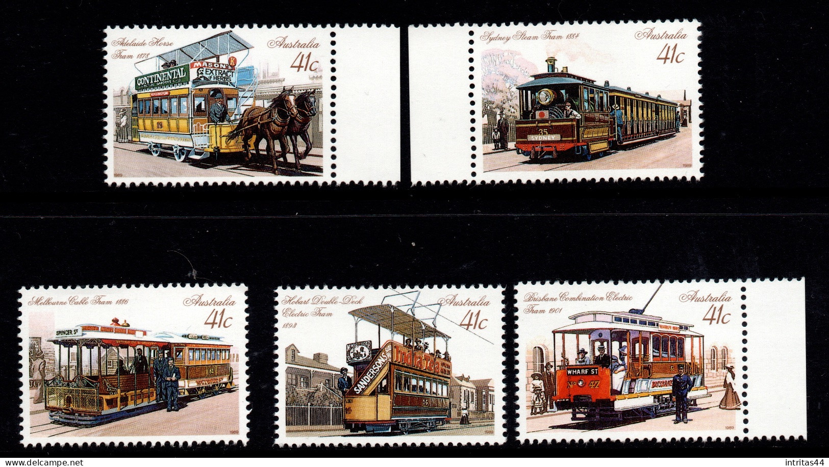 AUSTRALIA 1989 " HISTORIC TRAMS " SET MNH - Ongebruikt