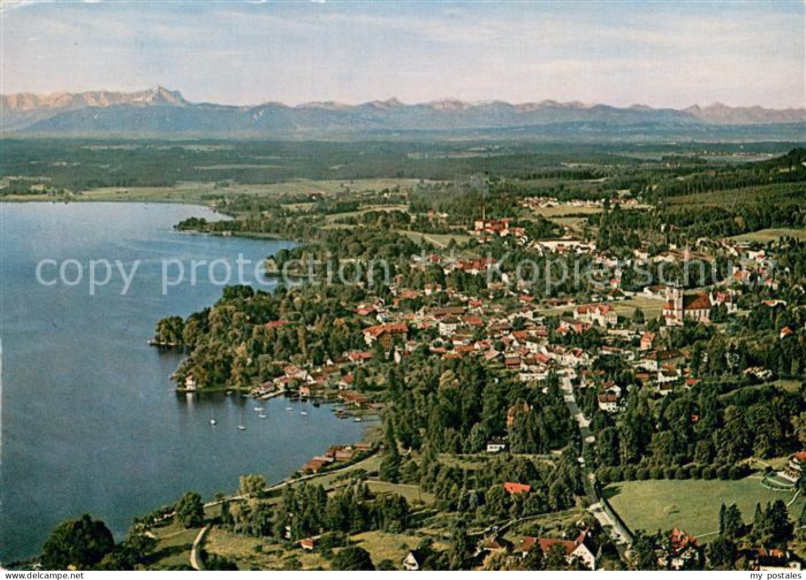 73711672 Tutzing Starnberger See Fliegeraufnahme Mit Zugspitze  - Tutzing