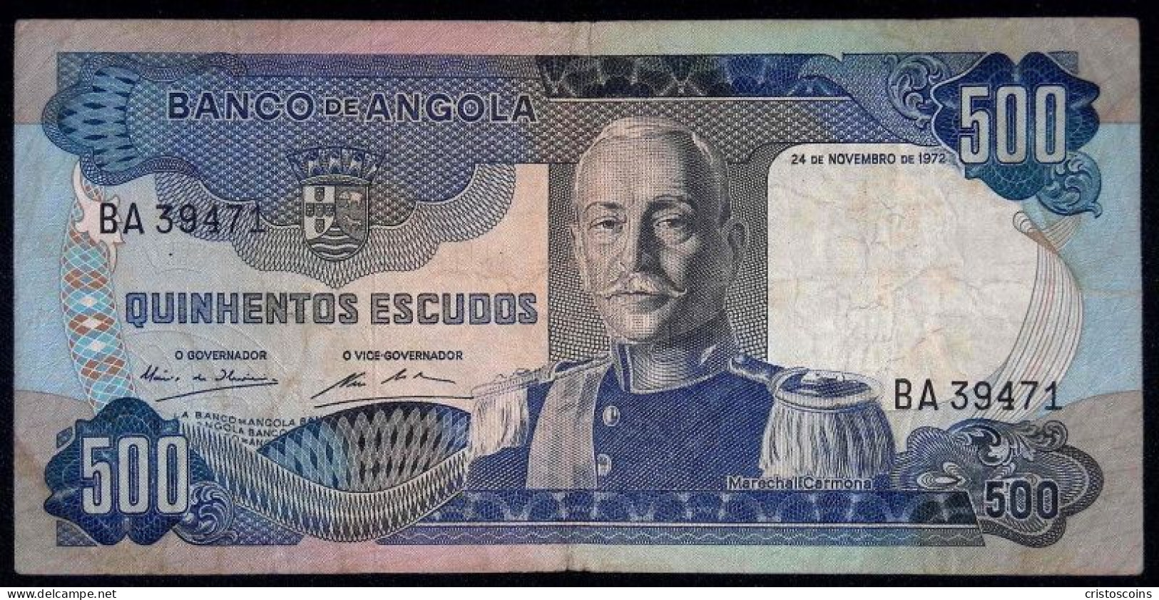 Angola 500 Escudos P.102 BB (B/1-69 - Angola