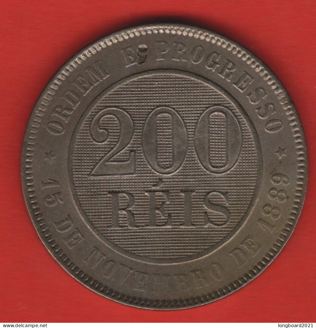 BRAZIL - 200 REIS 1889 - Brasile