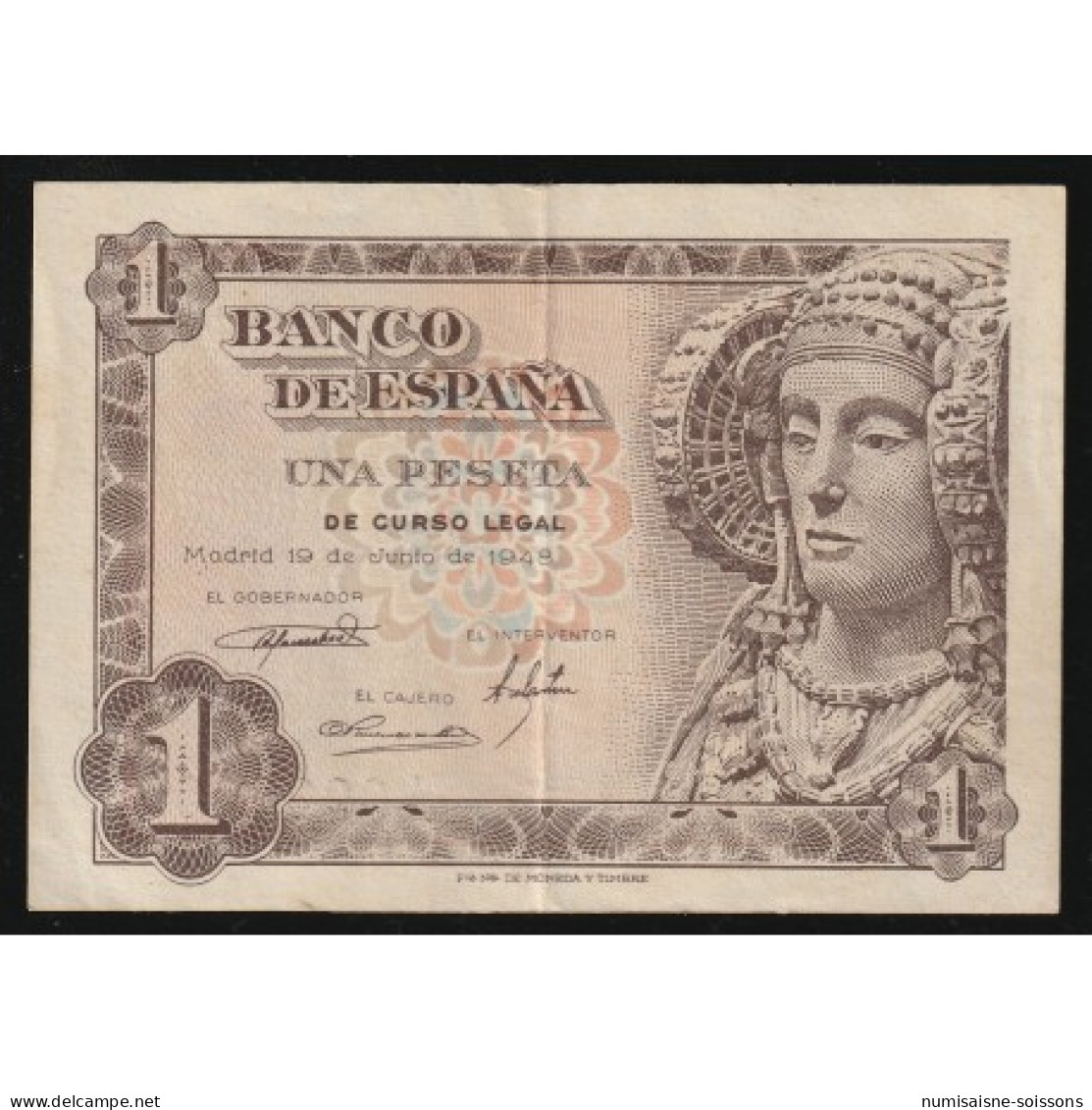 ESPAGNE - PICK 135 A - 1 PESETA - 19/06/1948 - TTB/SUP - 1-2 Peseten