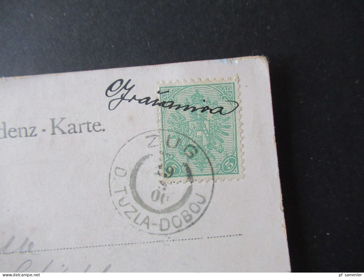 1900 Österreich / Bosnien - Herzegowina AK Mostar Marke Mit Federzug! Stempel Zug D. Tuzla - Doboj - Mülhausen Elsass - Bosnia And Herzegovina