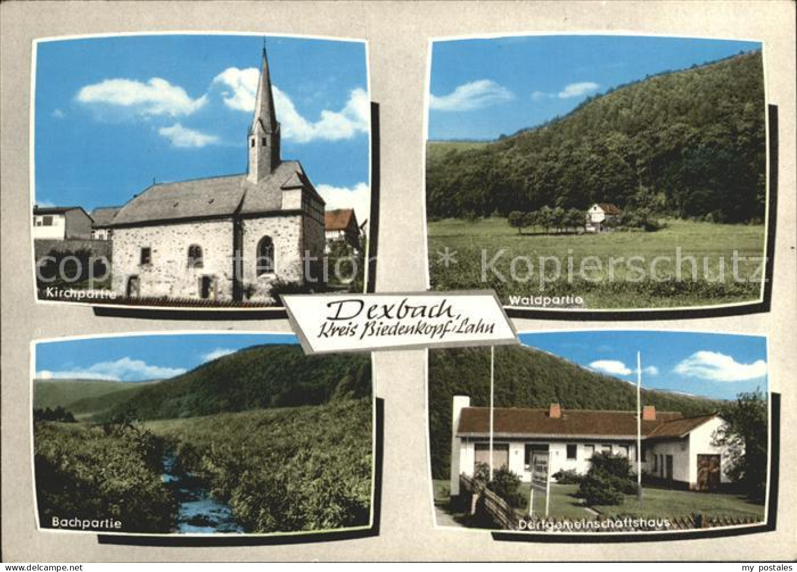 72157831 Dexbach Kirche Wald Bach Dorfgemeinschaftshaus Dexbach - Biedenkopf