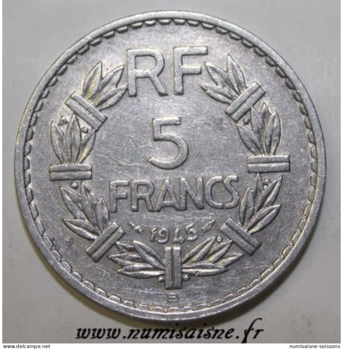 GADOURY 761 - 5 FRANCS 1945 B - Beaumont Le Roger - TYPE LAVRILLIER - KM 888 - TTB - 5 Francs