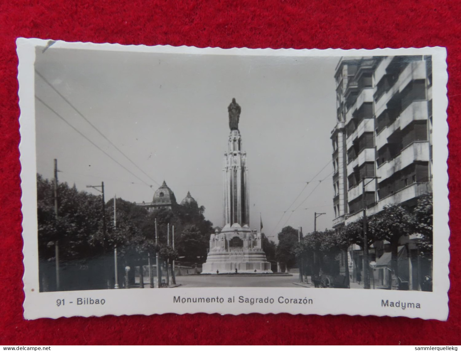 AK: Monumento Al Sagrado Corazón, Ungelaufen (Nr. 5323) - Vizcaya (Bilbao)