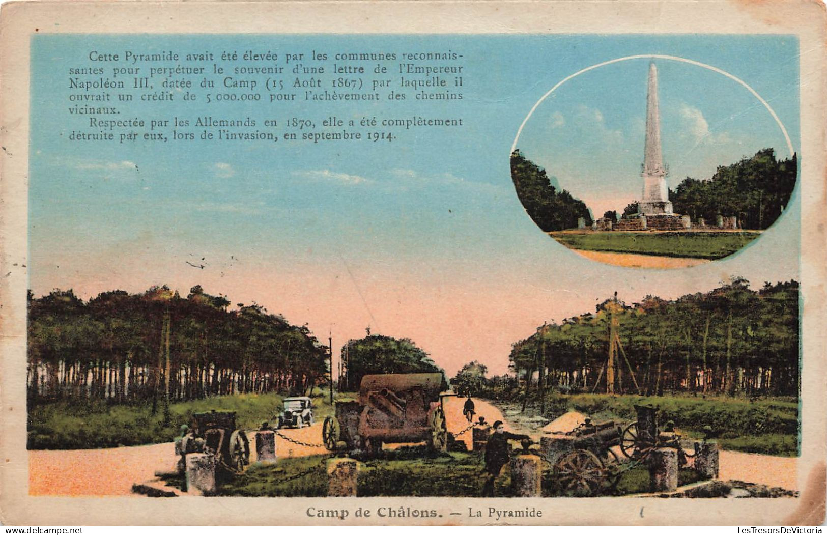 FRANCE - Camp De Châlons - Vue Sur La Pyramide - Colorisé - Carte Postale Ancienne - Camp De Châlons - Mourmelon