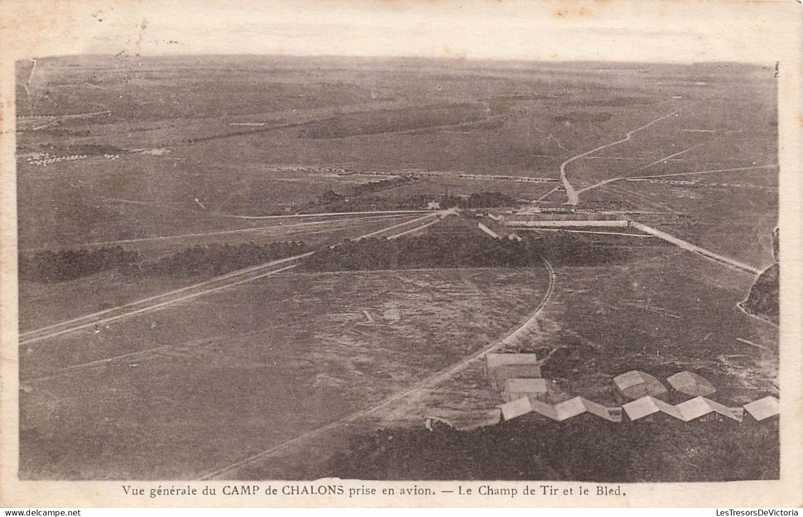 FRANCE - Vue Générale Du Camp De Châlons Prise En Avion - Le Champ De Tir Et Le Bled - Carte Postale Ancienne - Camp De Châlons - Mourmelon