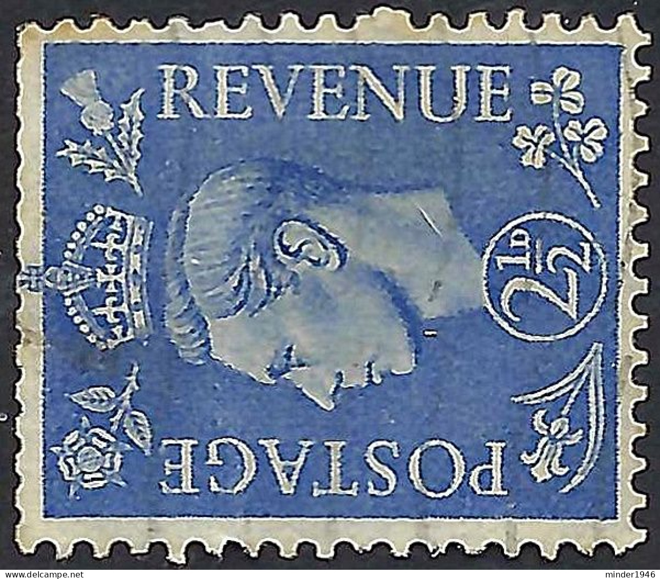 GREAT BRITAIN 1941 KGVI 2½d, Light Ultramarine Watermark Sideways SG489a FU - Ungebraucht