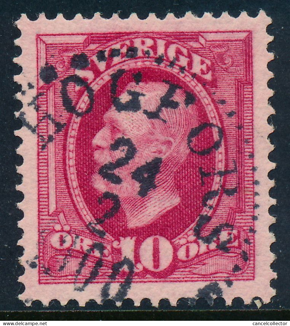 Sweden Suède Sverige: 10ö Carmine Oscar II, Cancel HÖGFORS 24.2.1900 (DCSV00451) - 1885-1911 Oscar II