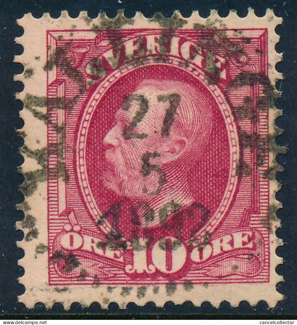 Sweden Suède Sverige: 10ö Carmine Oscar II, Cancel KALLINGE (DCSV00452) - 1885-1911 Oscar II