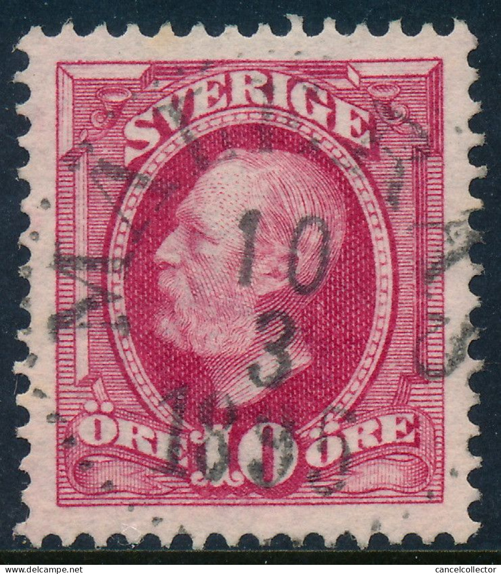 Sweden Suède Sverige: 10ö Carmine Oscar II, Cancel MÅLERÅS 10.3.1895 (DCSV00453) - 1885-1911 Oscar II