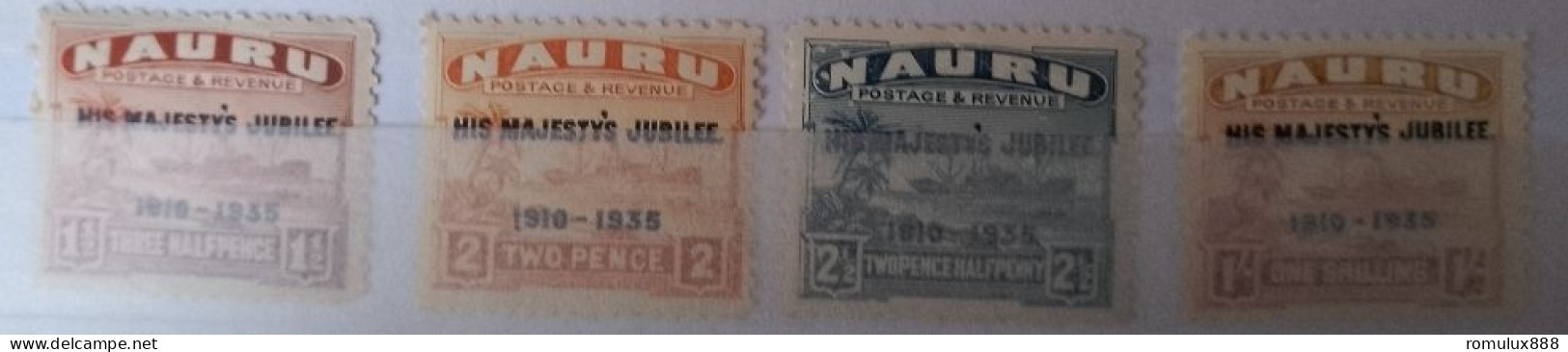 NAURU OVERPRINT 1 1/2/2/2 1/2/1s OVER PRINTS MH - Nauru