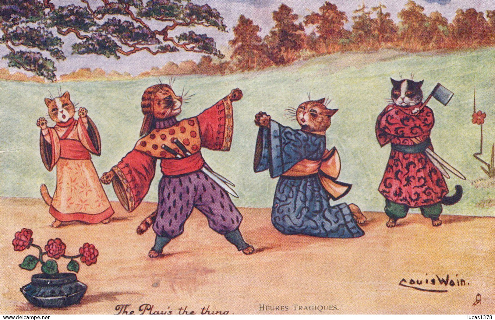 ILLUSTRATEUR LOUIS WAIN / HEURES TRAGIQUES / CHATS HUMANISSES / TUCK EDIT - Wain, Louis