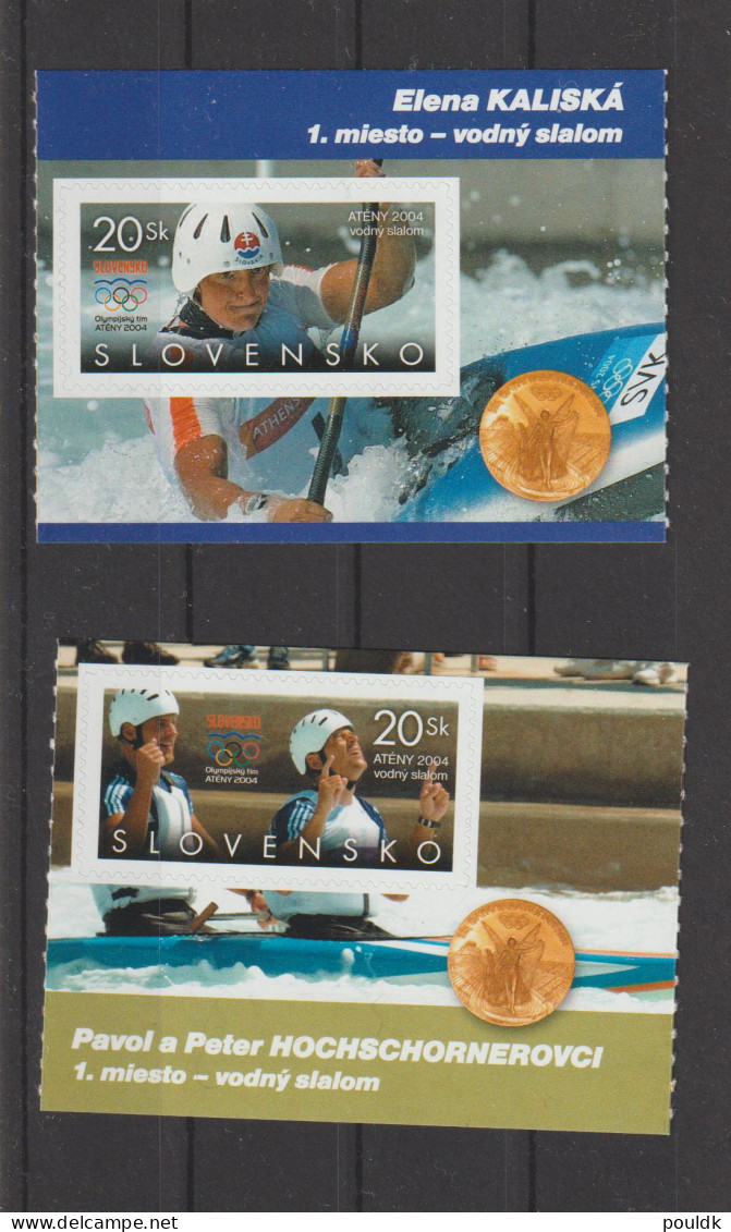 Slovakia 2004 Olympic Games In Athens - Medal Winners 6 Stamps From Booklet MNH/**. Postal Weight 0,045 Kg - Estate 2004: Atene