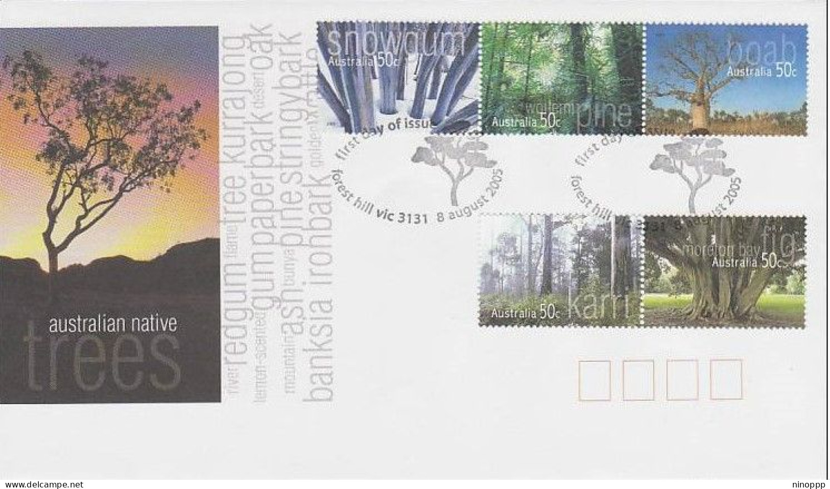 Australia 2005 Australian Native Trees FDC - Marcophilie