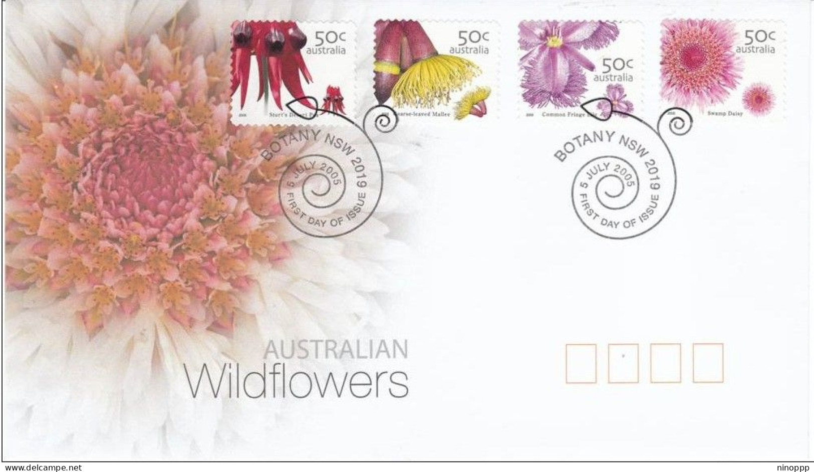 Australia 2005 Australian Wildflowers P&S FDC - Bolli E Annullamenti