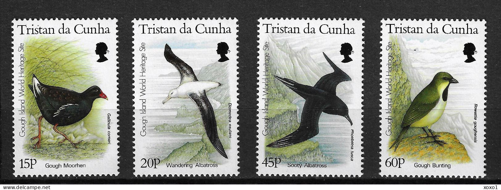 Tristan Da Cunha 1996 MiNr. 597 - 600 UNESCO Gough Island  Birds Snowy, Sooty Albatrosses 4v  MNH** 9.00€ - Tristan Da Cunha