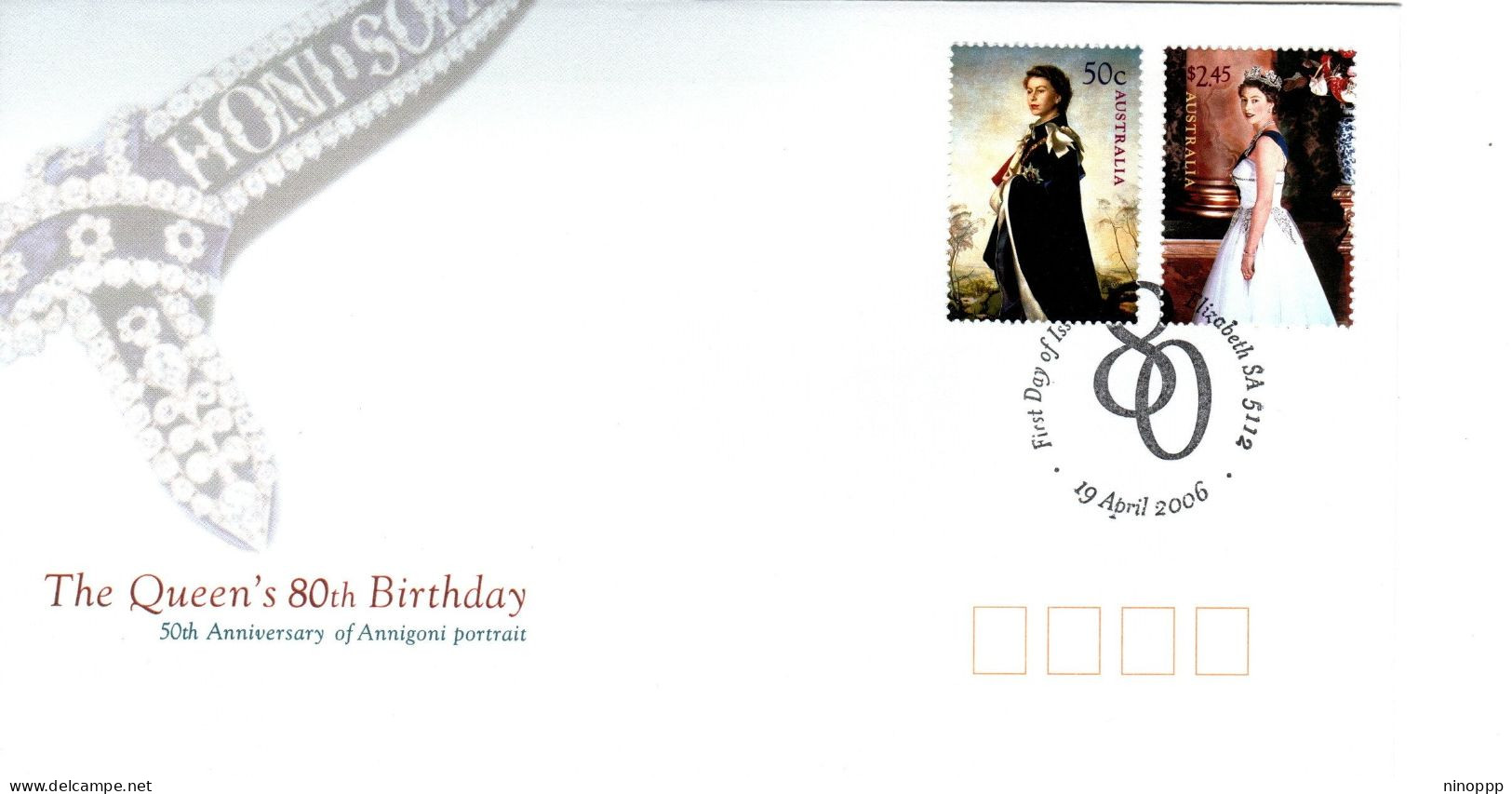 Australia 2006  The Queen's 80th Birthday,Elizabeth Postmark,FDI - Postmark Collection