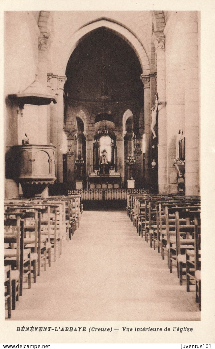 CPA Bénévent L'Abbaye-Vue Intérieure De L'église-RARE      L2568 - Benevent L'Abbaye