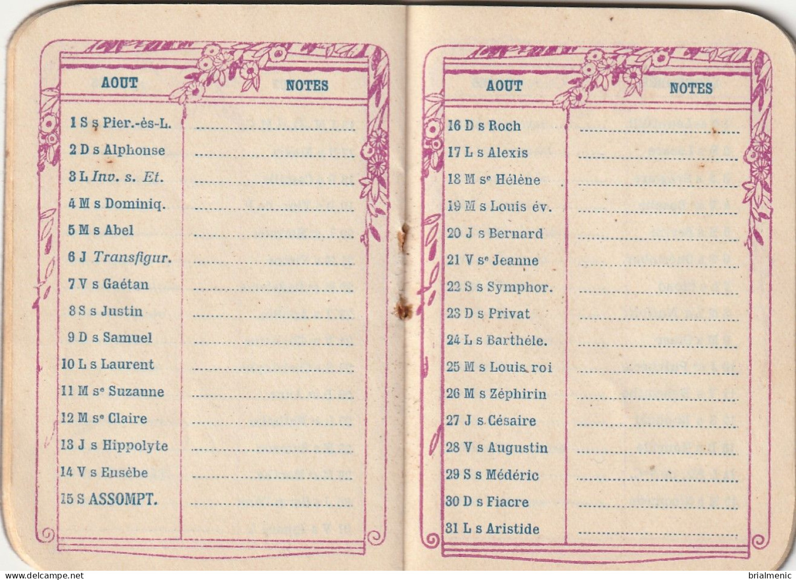 Petit Agenda -calendrier 1931 Format 8 X 5,50 - Small : 1921-40