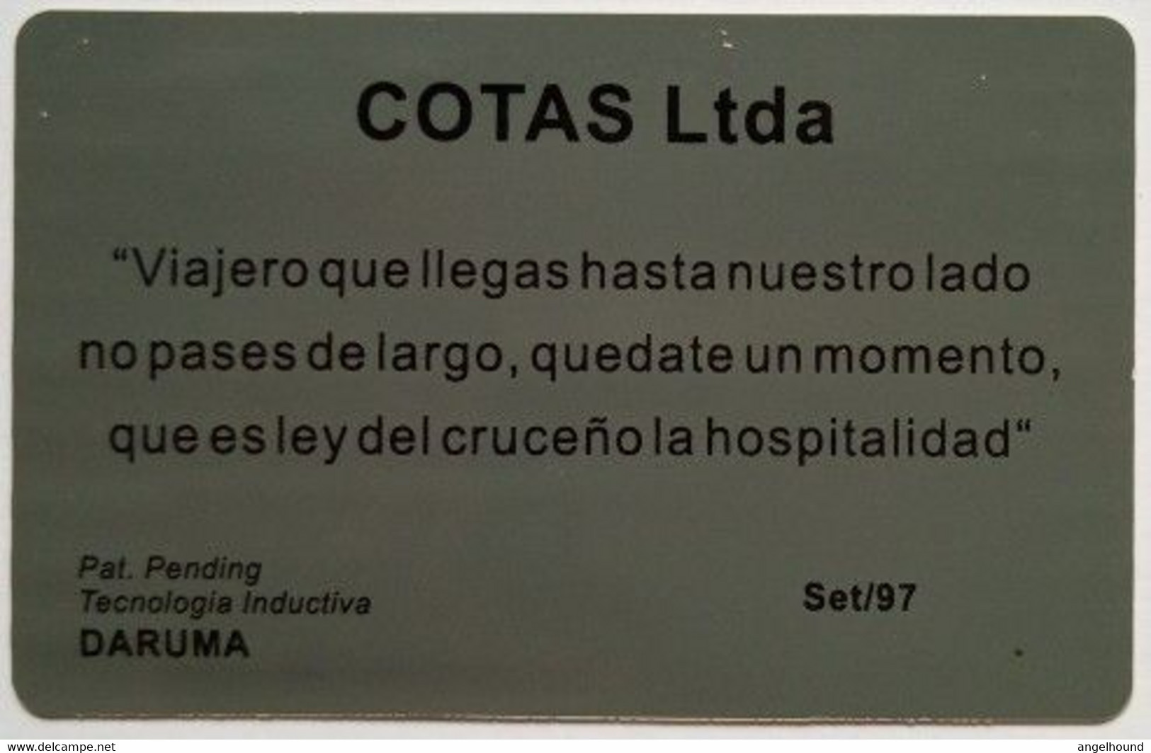 Bolivia 10 Unit COTAS Ltda. Expo Cruz '97, Sta. Cruz, Bolivia - Bolivie