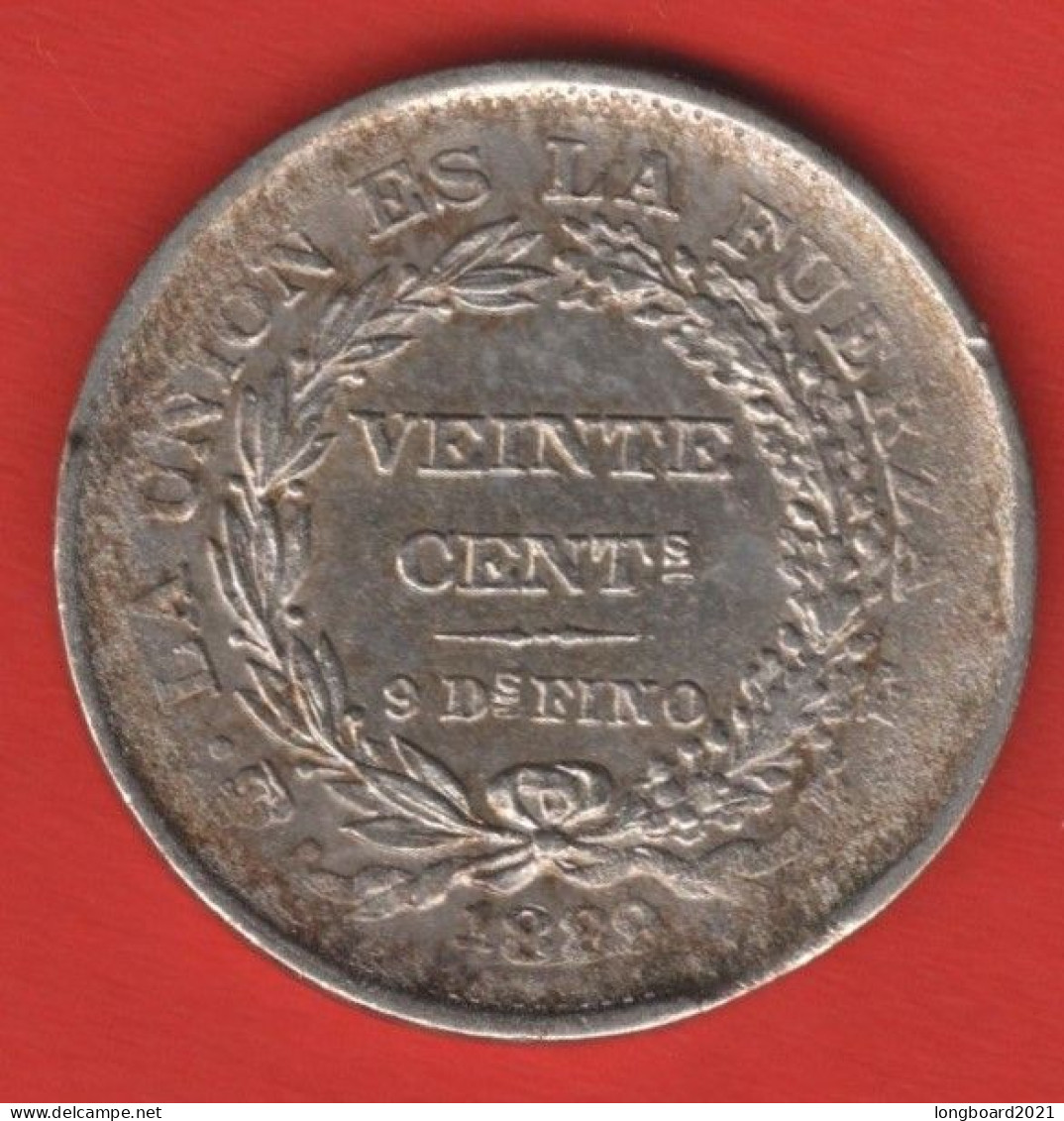 BOLIVIA - 20 CENTAVOS 1889FE - Bolivië