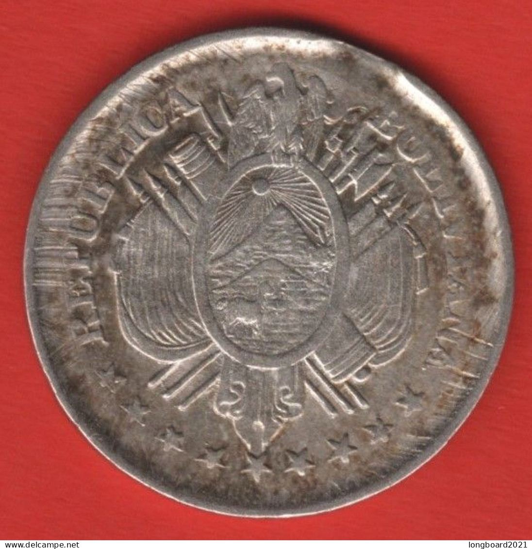 BOLIVIA - 20 CENTAVOS 1889FE - Bolivia