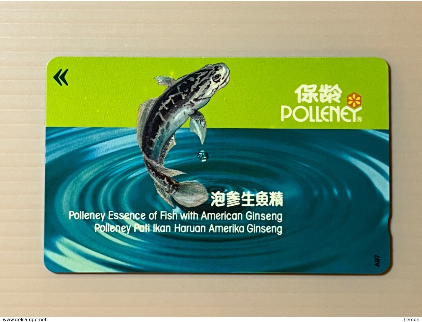 Singapore Telecom Singtel GPT Phonecard, POLLENY - Fish, Set Of 1 Used Card - Singapour