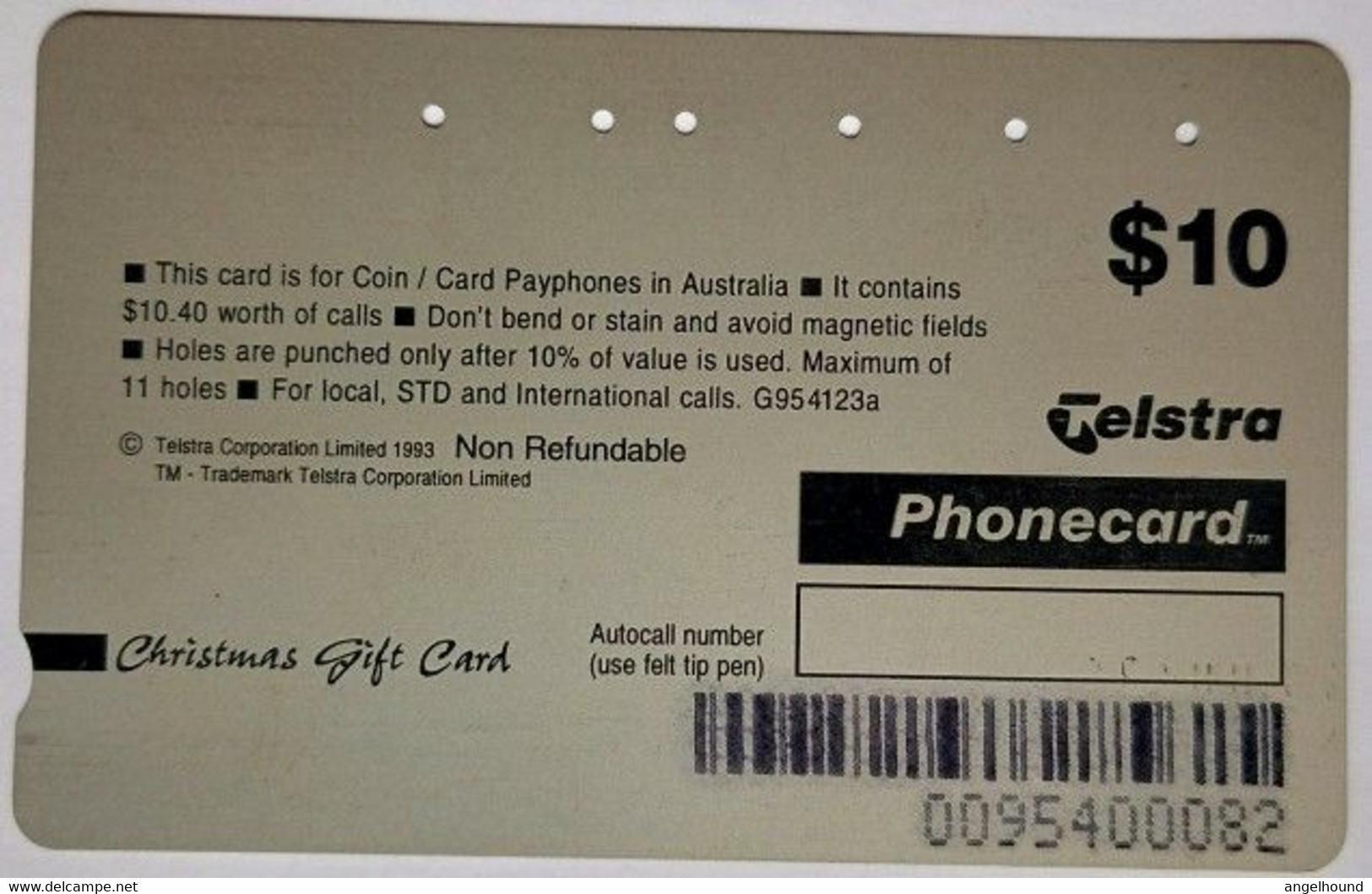 Australia $10 " Christmas Blue Heeler ( Dog ) " - Australie
