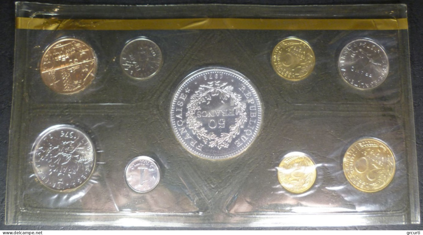 Francia - Set Fleurs De Coins 1976 - KM# SS13 - BU, Proofs & Presentation Cases