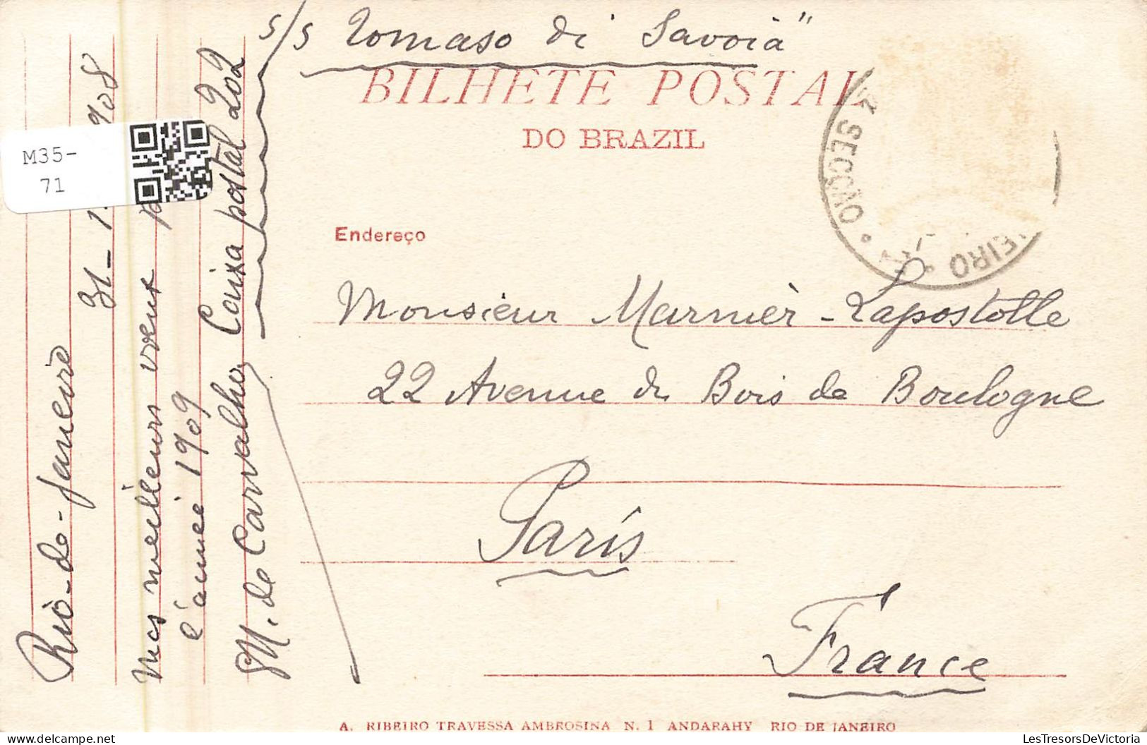 BRESIL - Rio De Janeiro - Enseada De Botafogo - Carte Postale Ancienne - Rio De Janeiro