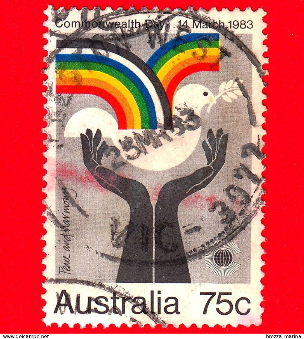 AUSTRALIA ~  Usato ~ 1983 - Giornata Del Commonwealth - Pace - Armonia - 75 C - Gebraucht