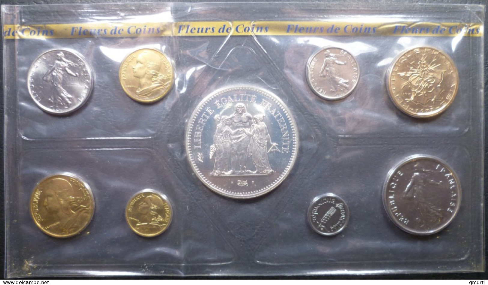 Francia - Set Fleurs De Coins 1977 - KM# SS14 - BU, BE & Estuches