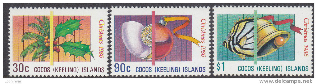 COCOS Is, 1986 XMAS 3 MNH - Cocos (Keeling) Islands