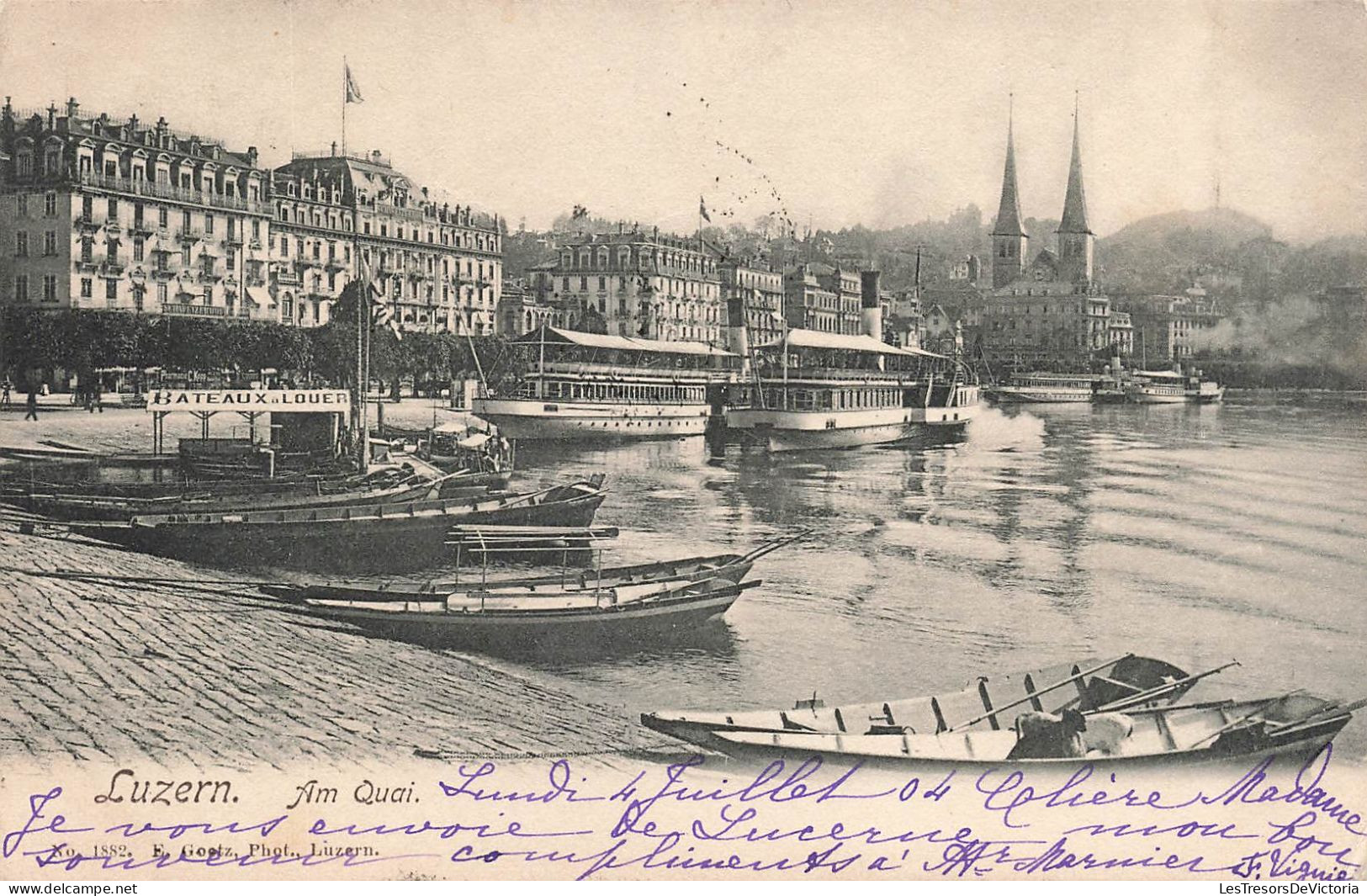 SUISSE - Lucerne - Am Quai - Carte Postale Ancienne - Lucerne